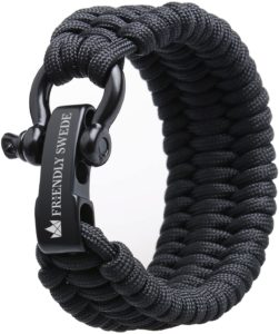 Bracelet de Survie Trilobite The Friendly Swede noir