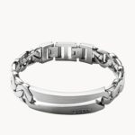 Bracelet pour homme Fossil en acier inoxydable argenté JF84283040