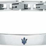 Bracelet pour homme Maserati JM222AVD05 en acier inoxydable avec logo bleu