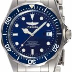 Montre Invicta Pro Diver pour homme en acier inoxydable avec cadran bleu et bracelet argent - 9204 - 37mm